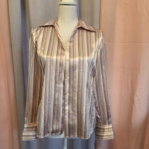 Kasper Multicolor Striped Blouse